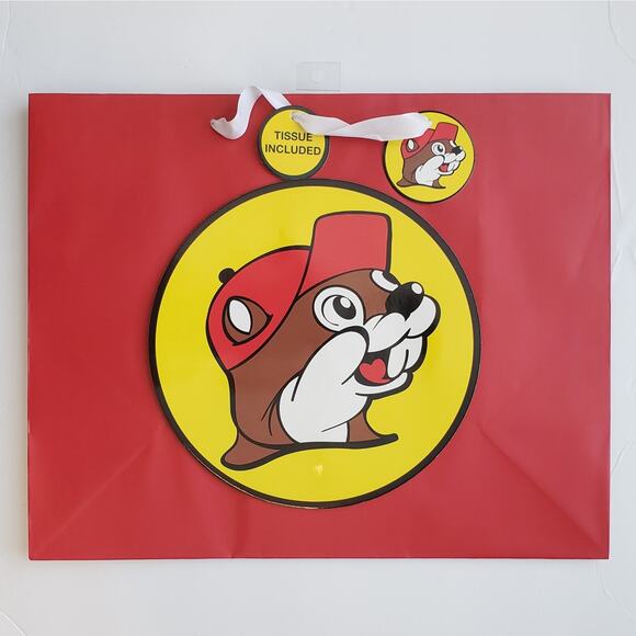 Buc-ee’s Bucees Birthday Party Gift Bag w/ Tissue Paper Tag NEW 16 x 12.75" Logo - Picture 1 of 5
